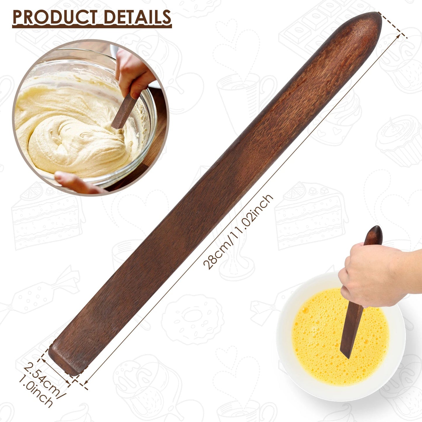RollerCraft – Acacia Wood Mixing Stir Stick