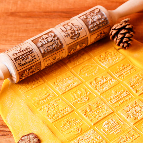 CrisRoll – Christmas Embossed Rolling Pin