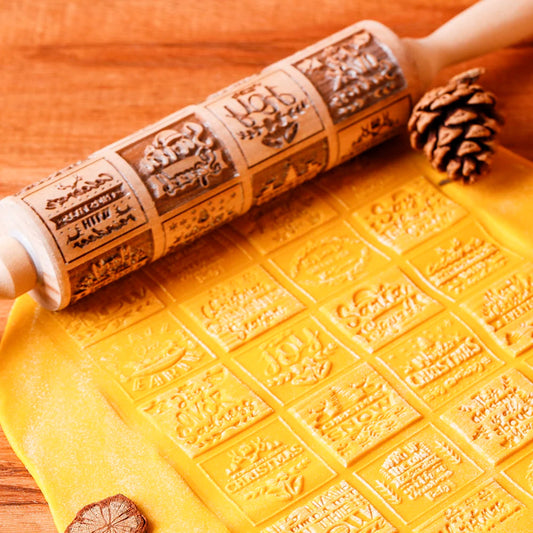 CrisRoll – Christmas Embossed Rolling Pin