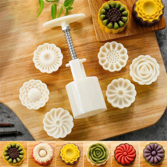SweetPress – Flower Shaped Cookie & Mooncake Mold Set