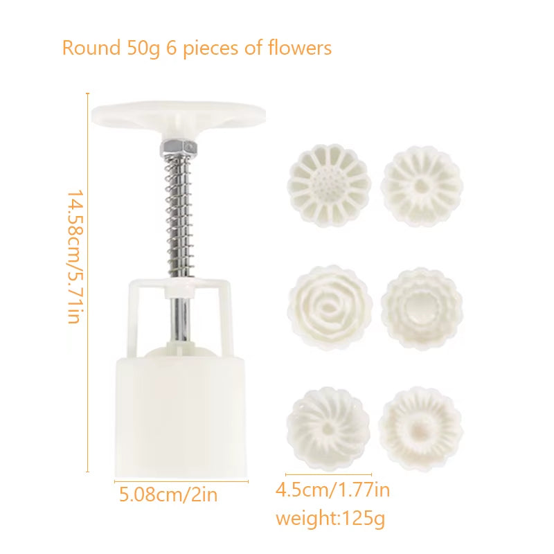 SweetPress – Flower Shaped Cookie & Mooncake Mold Set