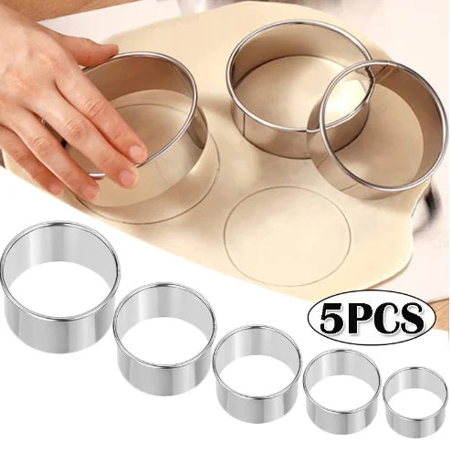DoughLoom – Stainless Steel Round Pastry Cutter Set