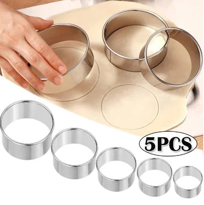 DoughLoom – Stainless Steel Round Pastry Cutter Set