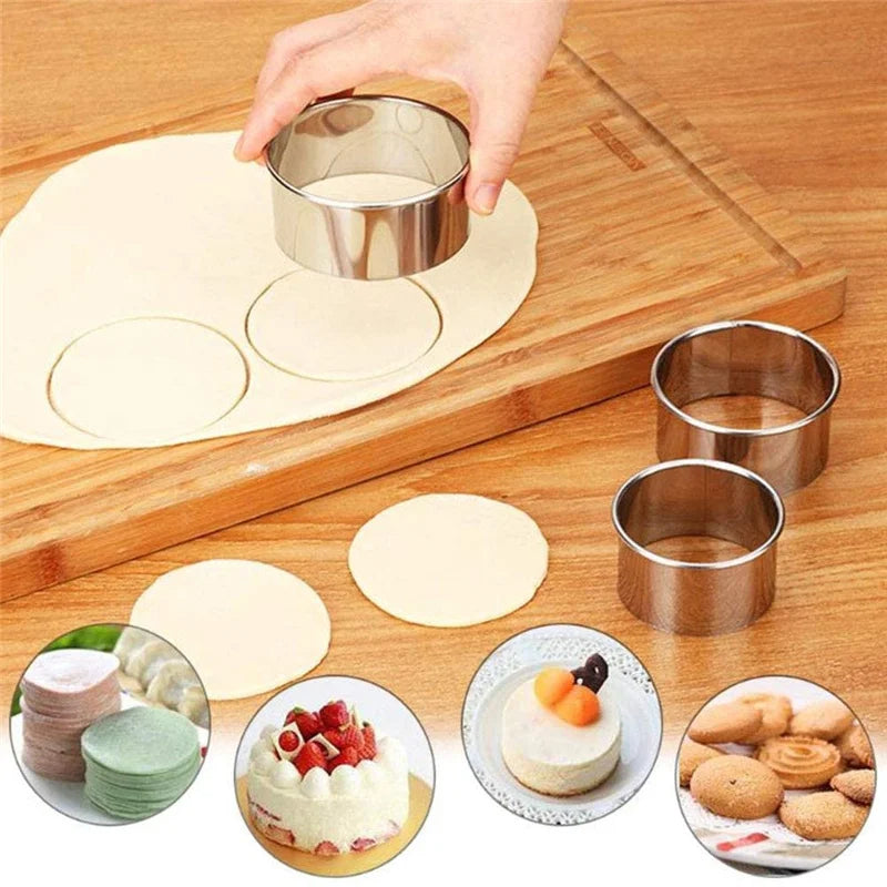 DoughLoom – Stainless Steel Round Pastry Cutter Set