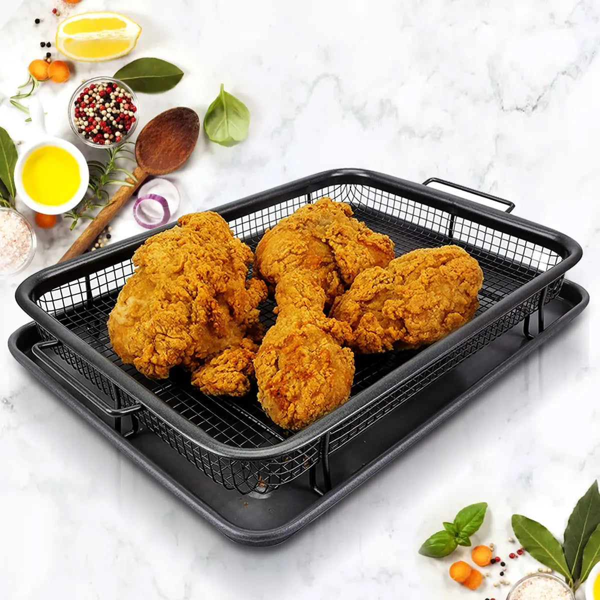 Crispaire – Non-Stick Mesh Frying & Baking Tray