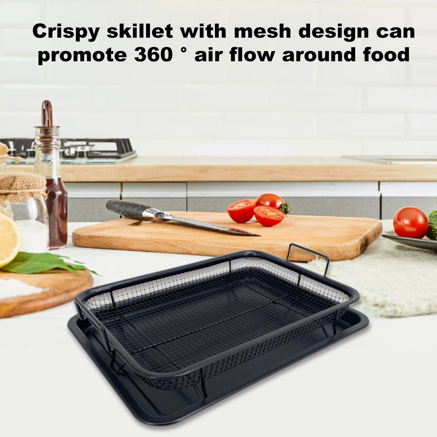 Crispaire – Non-Stick Mesh Frying & Baking Tray