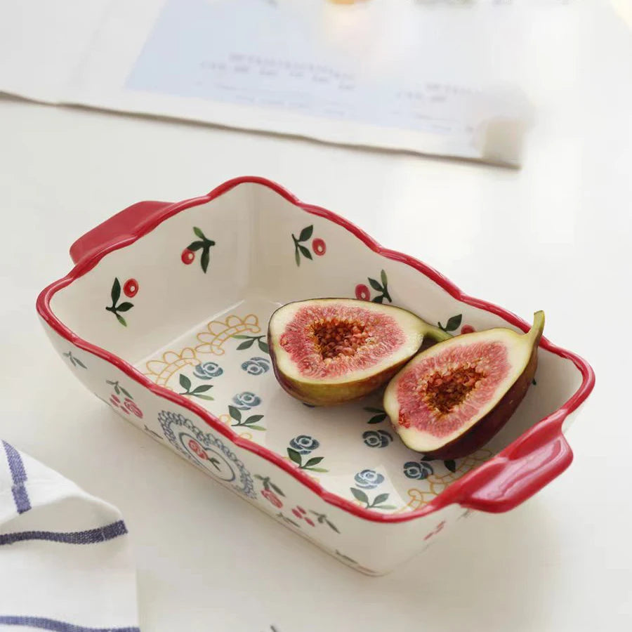 Cerava – Rectangular Ceramic Baking Dish with Handle