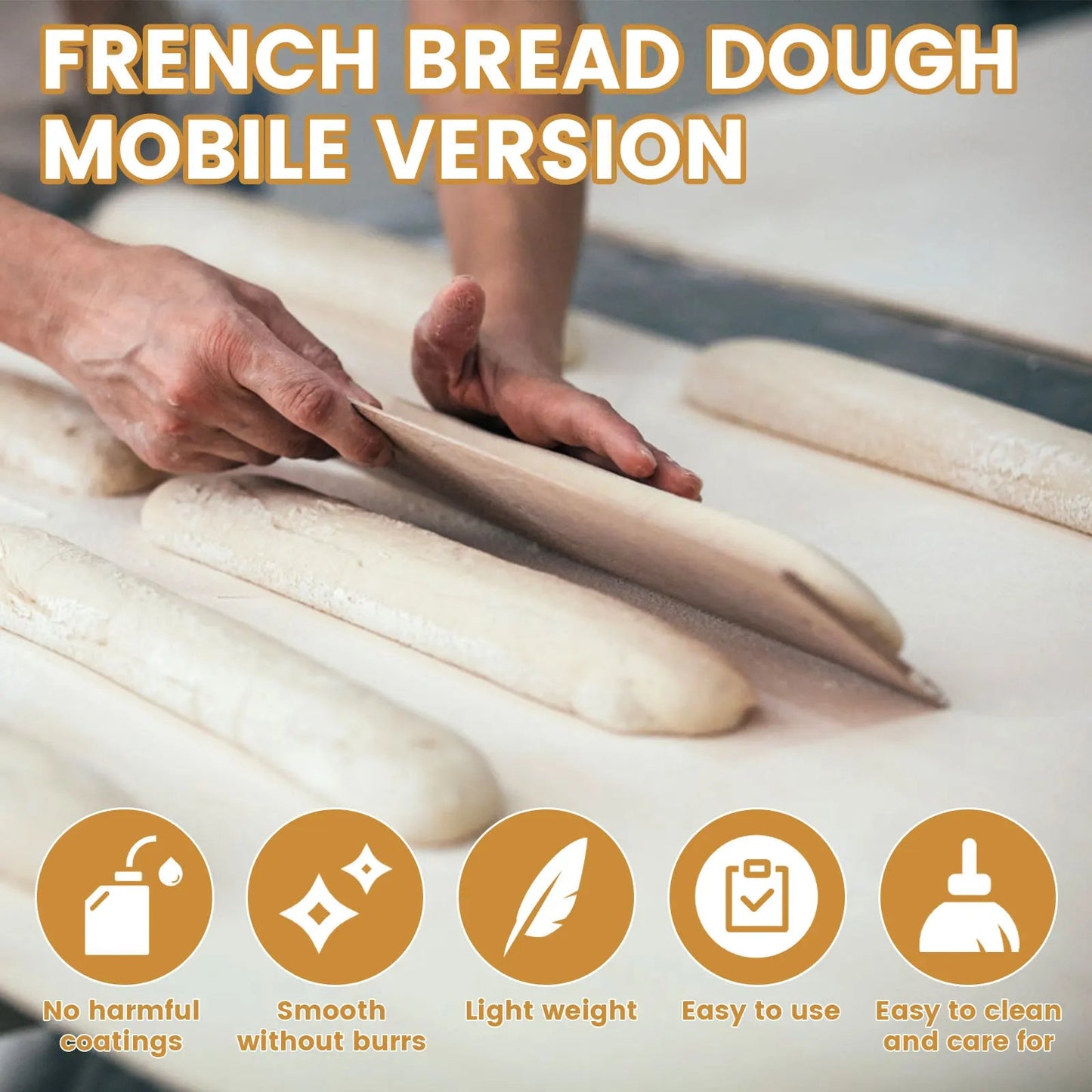 Doughverra – Beech Wood French Bread Transfer Peel