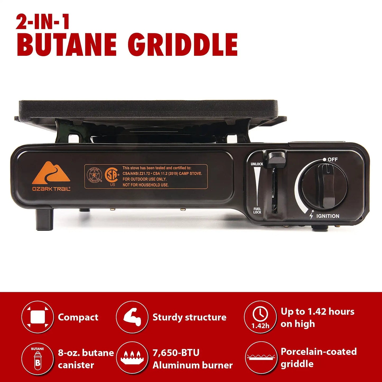 GrillPal – 2-in-1 Butane Griddle