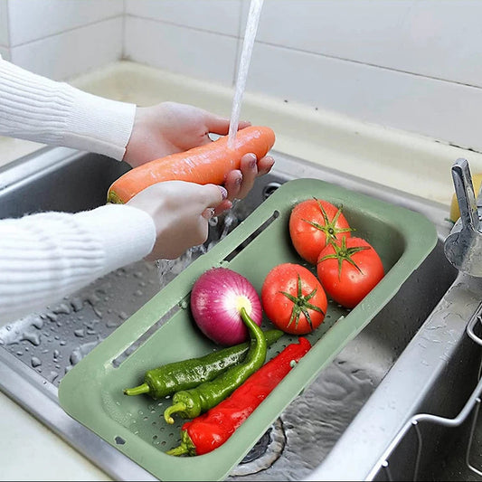 FlexiStrain – Over the Sink Collapsible Kitchen Colander