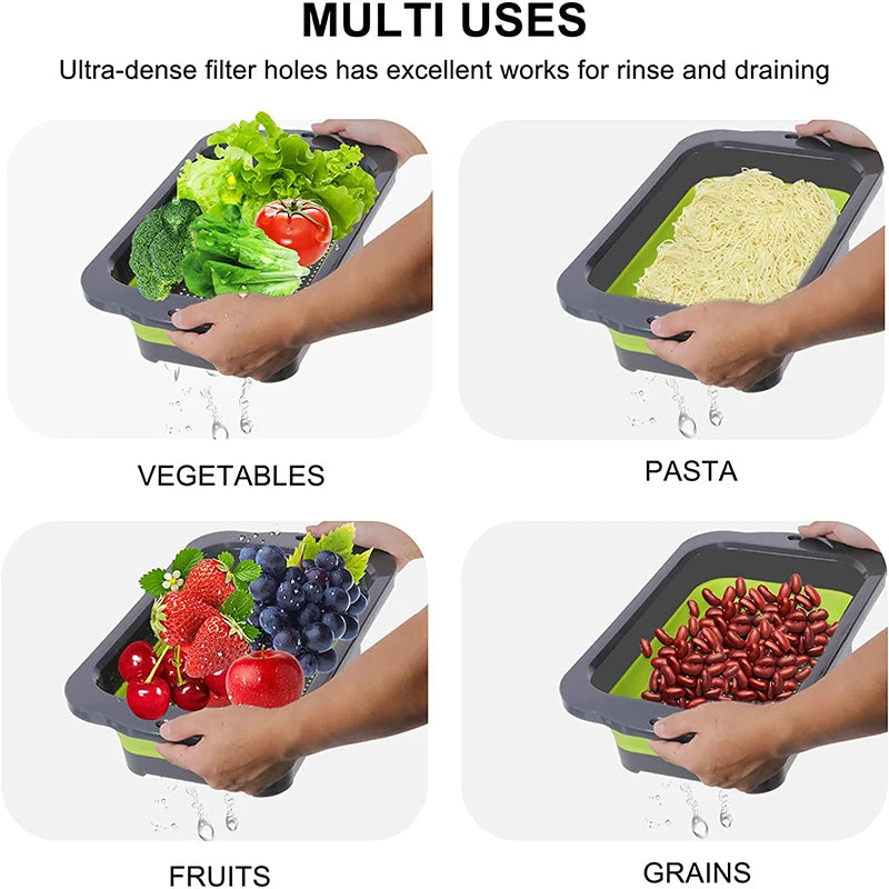 ExtendiStrain – Collapsible Colander with Extendable Handles