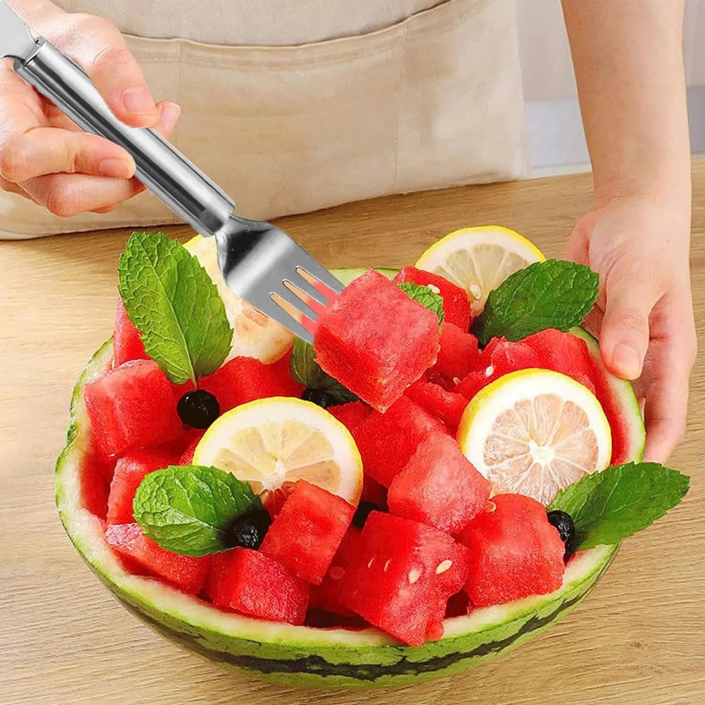 SliceWave – Dual-Head Stainless Steel Watermelon Cutter