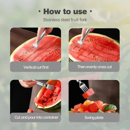 SliceWave – Dual-Head Stainless Steel Watermelon Cutter