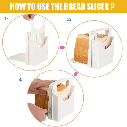 SliceGuide – Adjustable Foldable Bread Slicer for Homemade Loaves