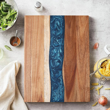 BoardCraft – Acacia Wood & Resin Double-Sided Cutting Board
