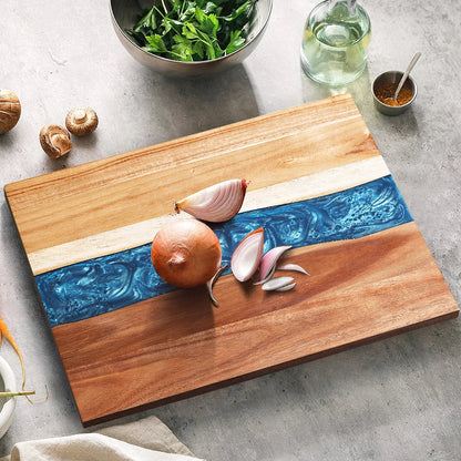 BoardCraft – Acacia Wood & Resin Double-Sided Cutting Board