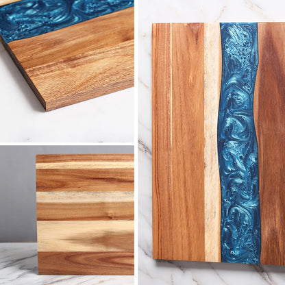 BoardCraft – Acacia Wood & Resin Double-Sided Cutting Board