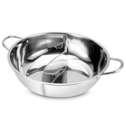 HotDuoza – 30cm Stainless Steel Twin Divided Hot Pot Cooker