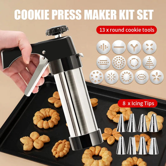 CookiePress – Stainless Steel Cookie & Cream Gun