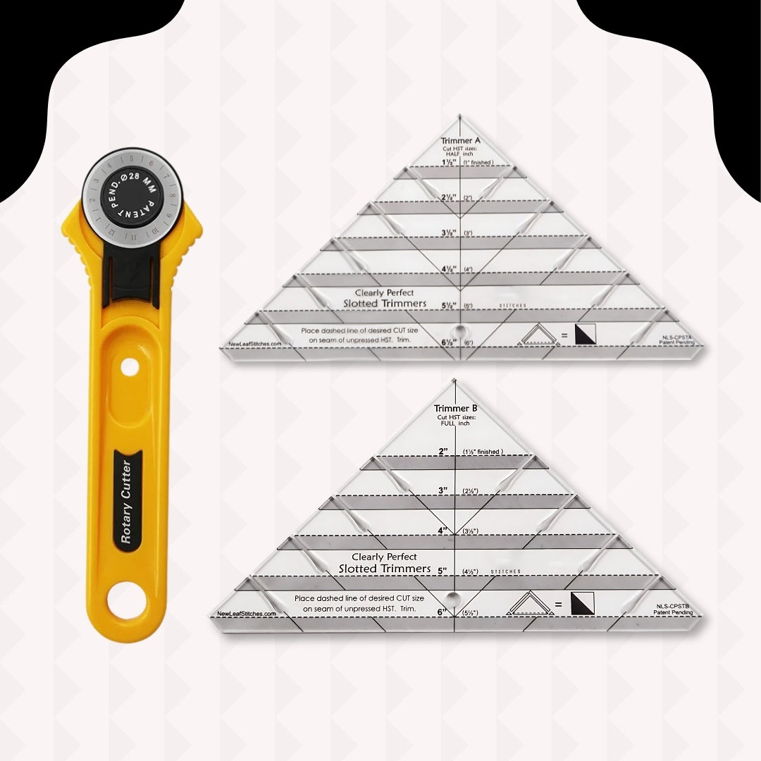 Slotted Quilting Ruler - Cut Perfect Triangles